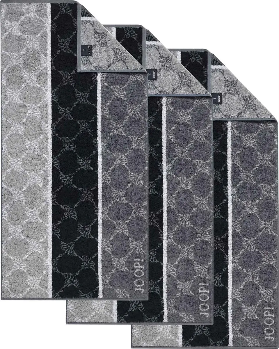 JOOP! Handdoek Signature Cornflower Stripes Een maat, 50x100 Set van 3