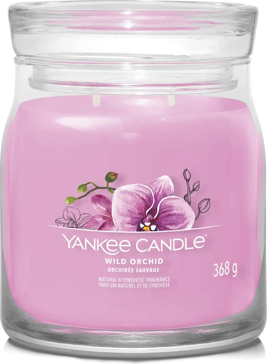 Yankee Candle Wild Orchid Medium Geurkaars 368g - afbeelding 2 van 3