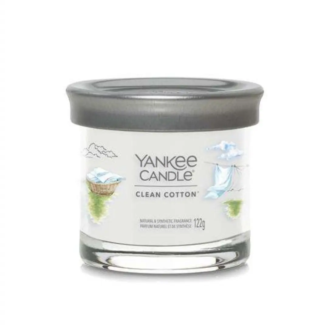 Yankee Candle Clean Cotton Signature Small Tumbler - Wit - afbeelding 3 van 4