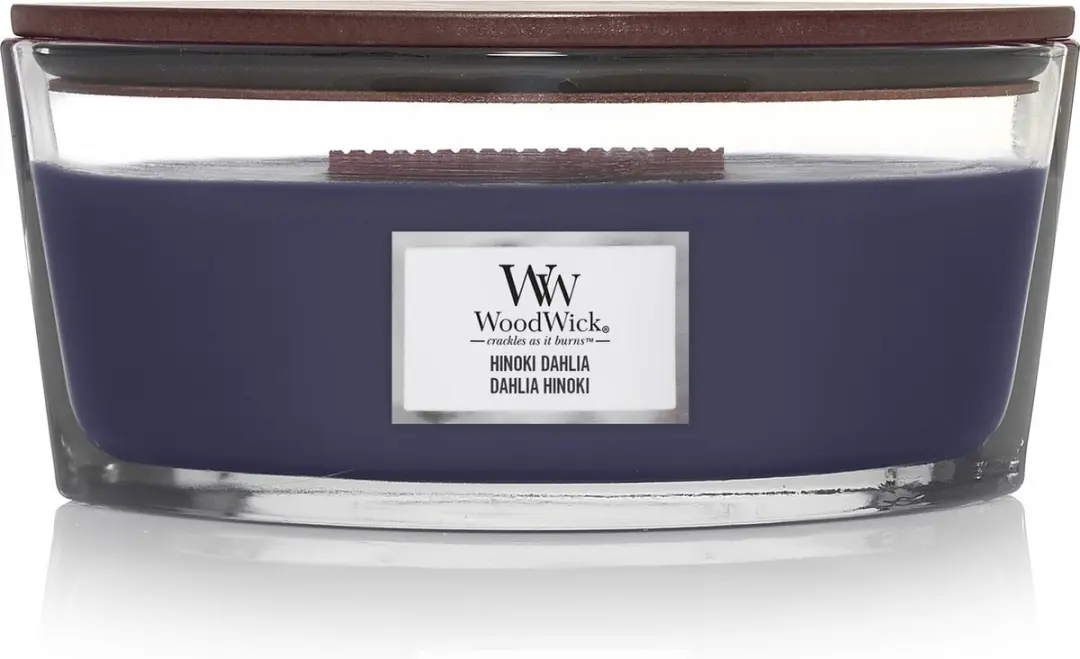 WoodWick HeartWick Flame Ellipse Geurkaars Hinoki Dahlia