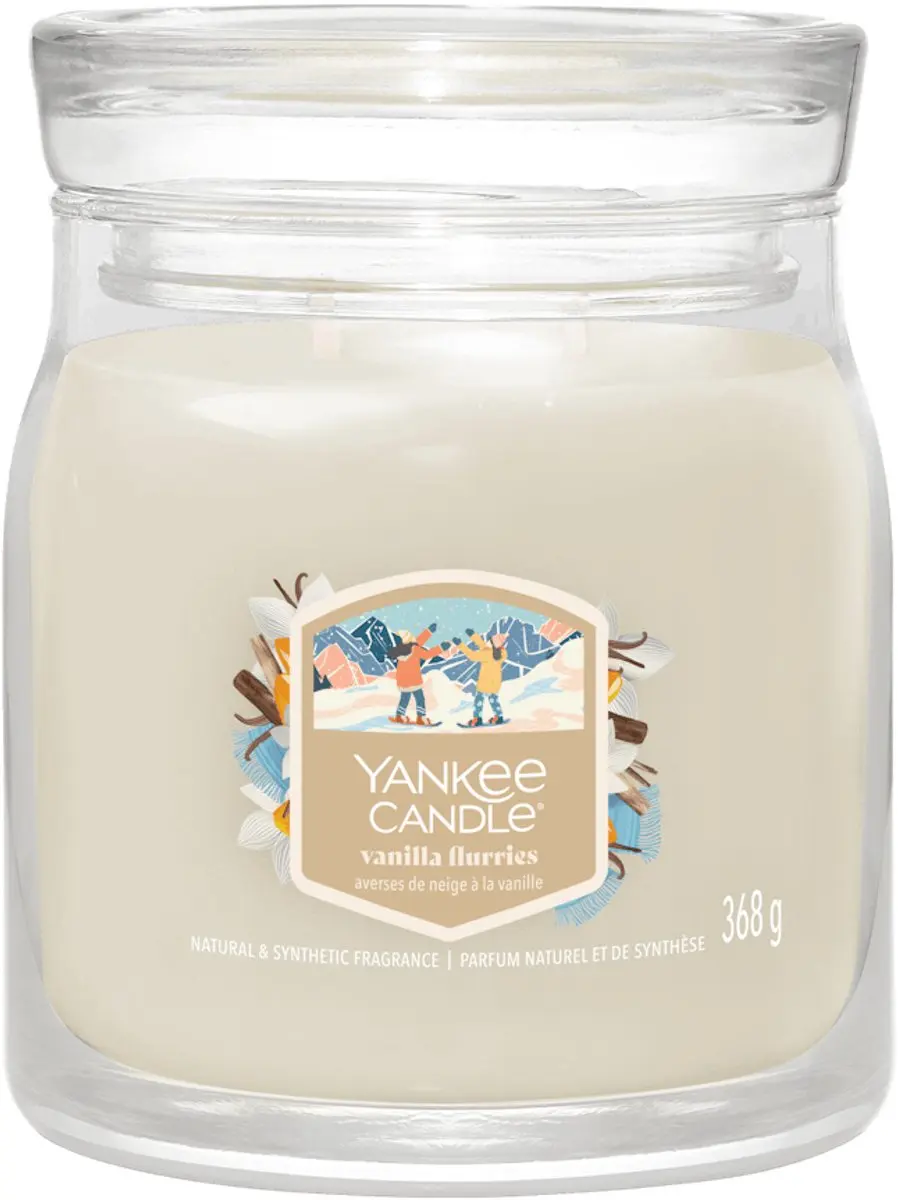 Yankee Candle Vanilla Flurries Medium Jar Geurkaars - 50 Branduren - afbeelding 6 van 6