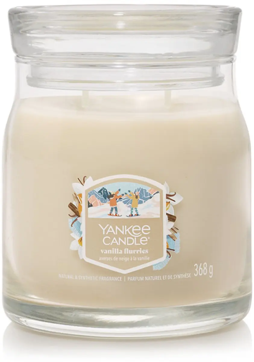 Yankee Candle Vanilla Flurries Medium Jar Geurkaars