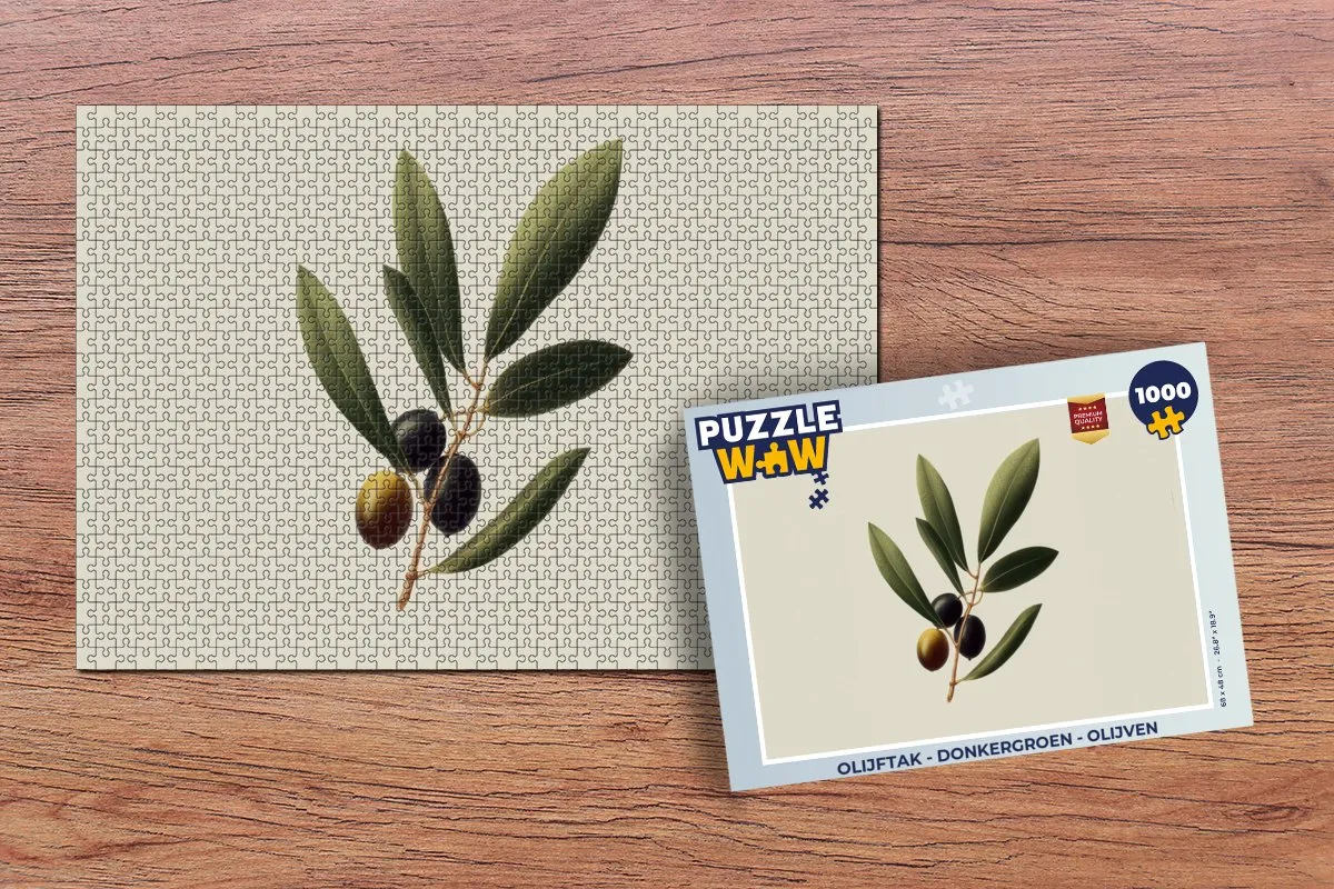 PuzzleWow Olijftak Legpuzzel 1000 Stuks - Donkergroen