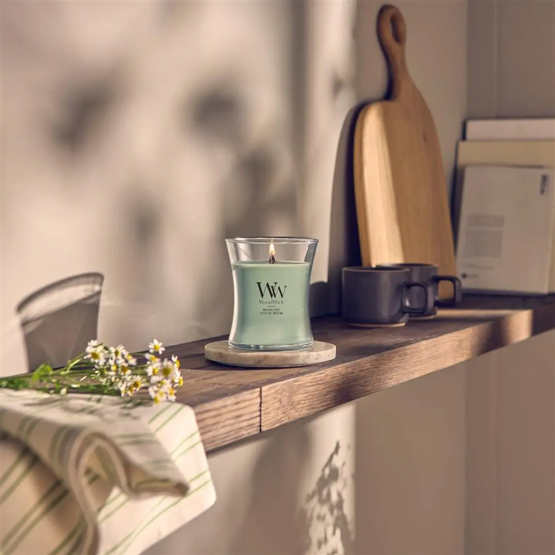WoodWick Matcha Zest Geurkaars - 60 Branduren - afbeelding 4 van 6