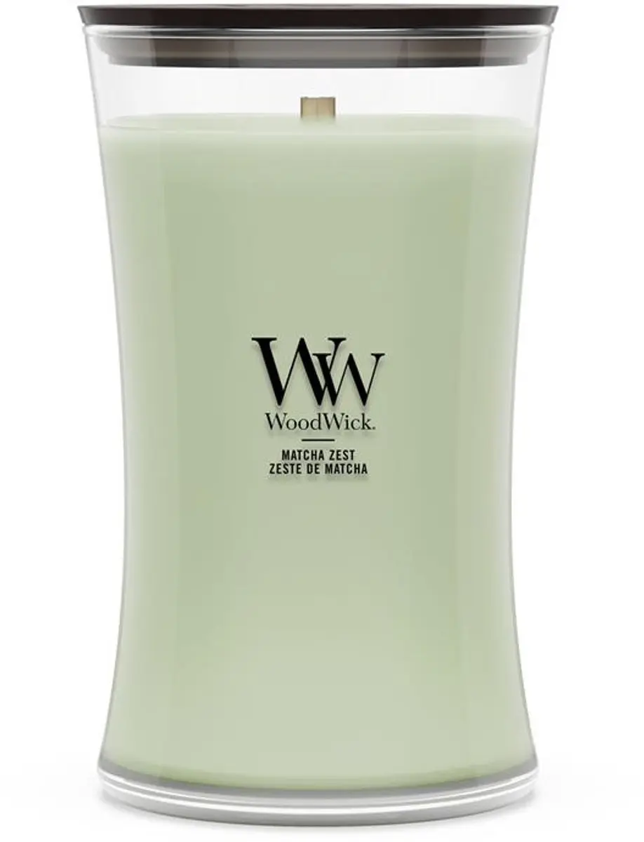 Woodwick Matcha Zest Hourglass Geurkaars 130u - afbeelding 5 van 6