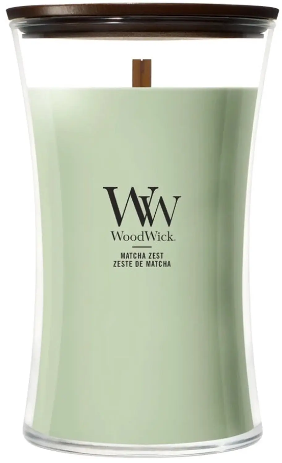 Woodwick Matcha Zest Hourglass Geurkaars 130u - afbeelding 6 van 6