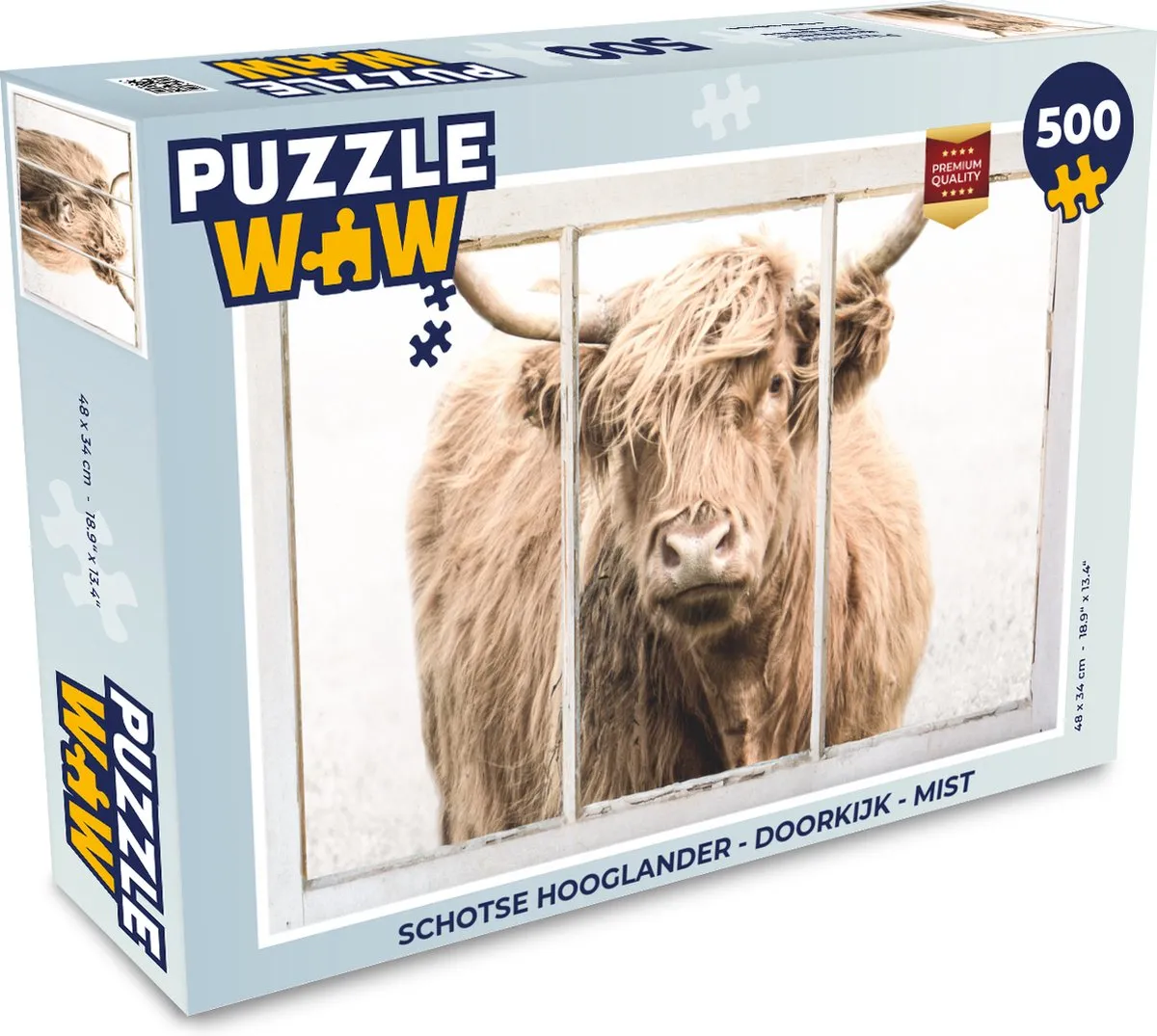 PuzzleWow Schotse Hooglander Legpuzzel 500 Stuks