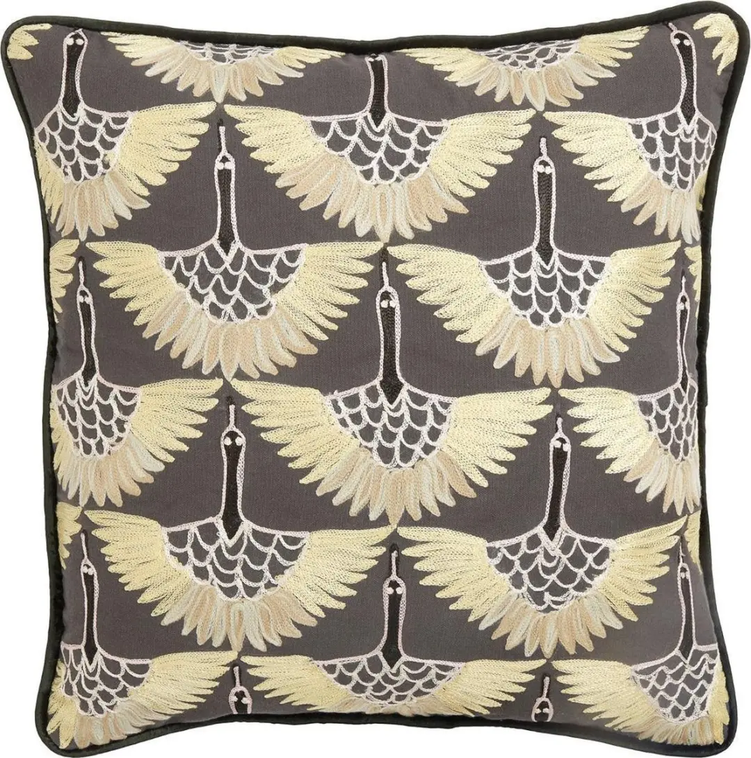 Sierkussen Birds geel 48 x 48
