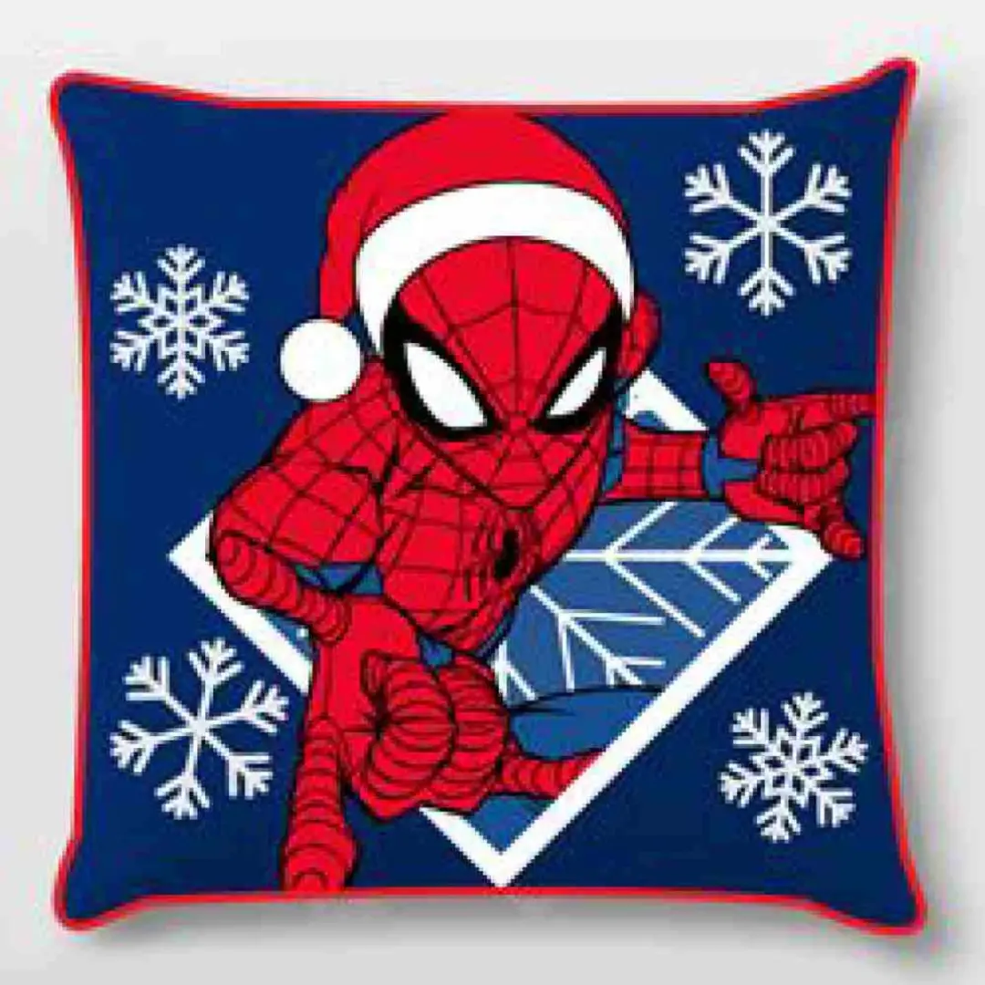 Spiderman Snowflakes Kerstdecoratief Kussenhoes 40x40 cm Velvet