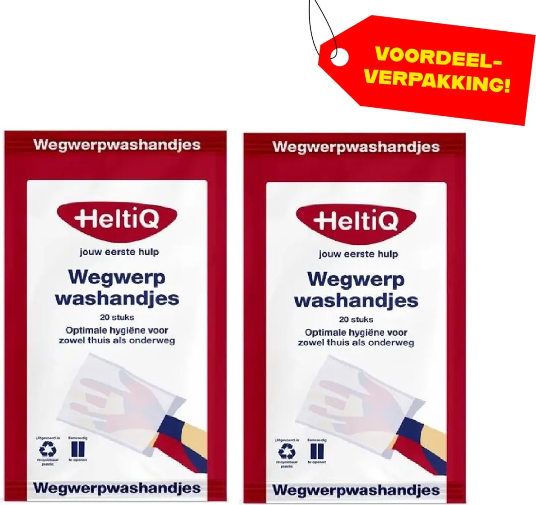 2x HeltiQ Wegwerp Washandjes