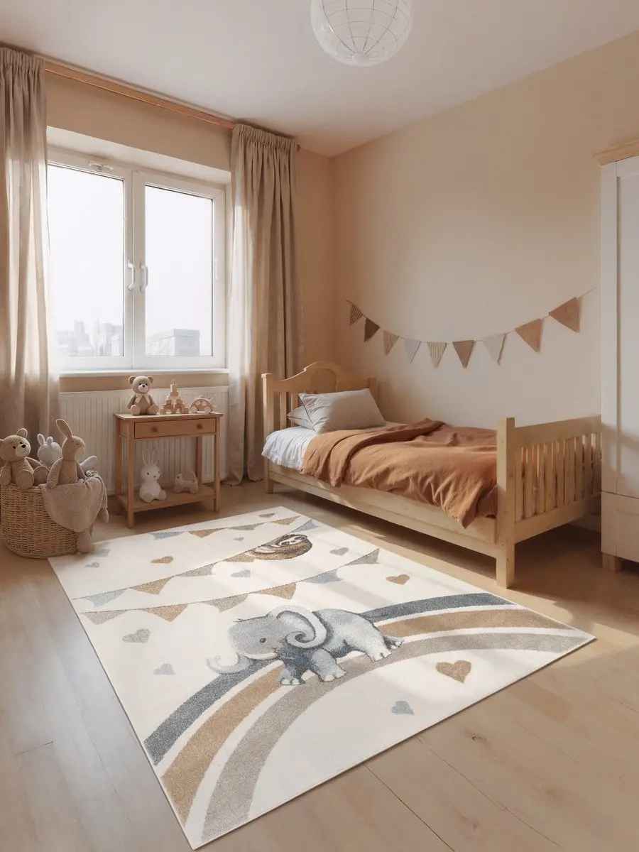 Villeroy & Boch Kindervloerkleed Elephant Rainbow Party