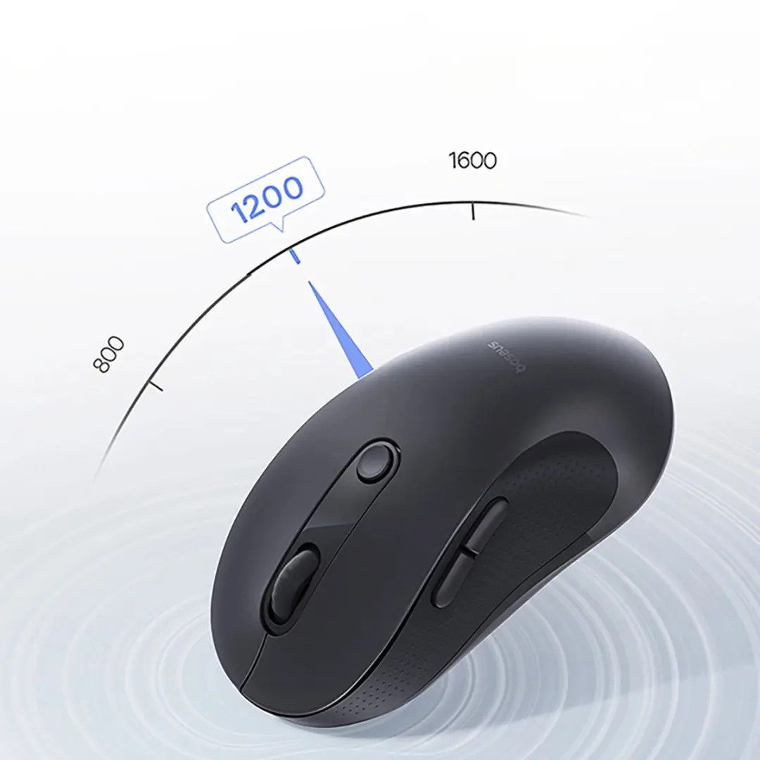 Baseus F02 Draadloze Bluetooth-Muis - 1600DPI - Transparant - afbeelding 3 van 6