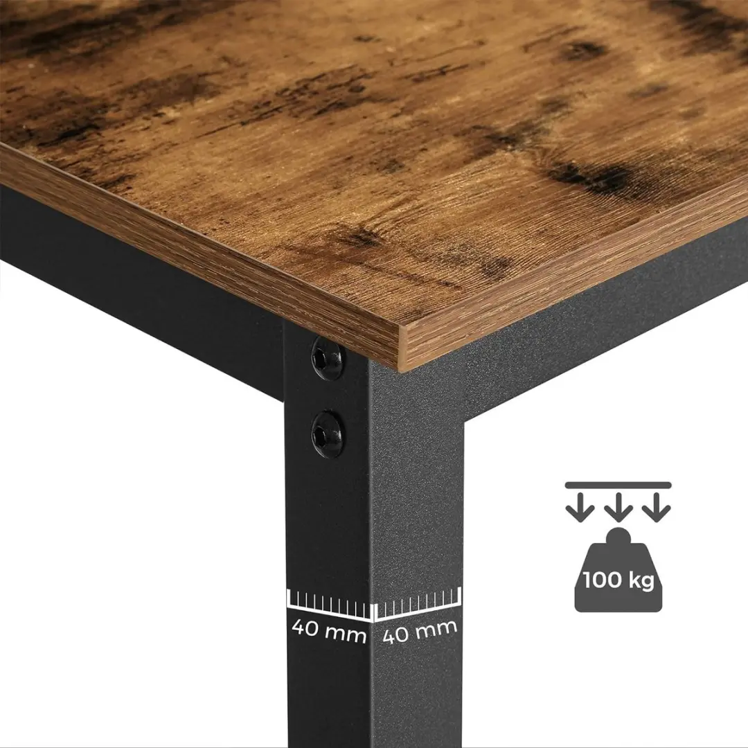 Songmics VASAGLE LBT15X Bartafel met 2 Barkrukken - Rustiek Bruin - afbeelding 3 van 6