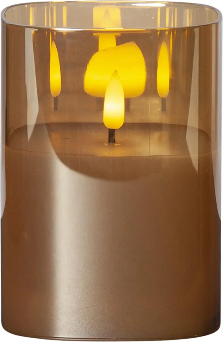 Star Trading LED lantaarn 'Flame' met flikkerend effect, batterij, timer, amberk