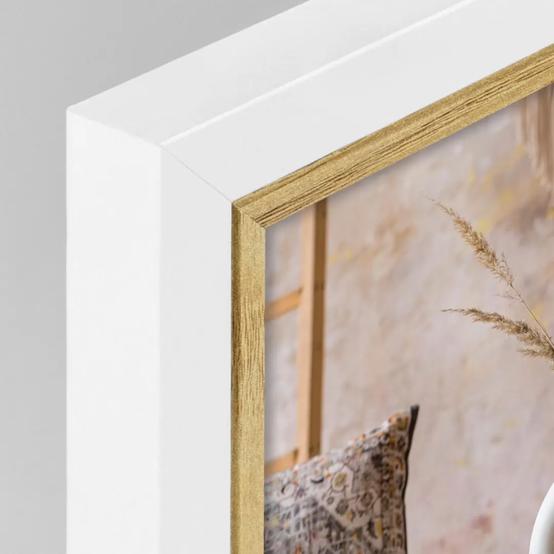 Zep Ayas 2Q Houten Fotolijst 2x 13x18cm - Wit/Bruin - afbeelding 3 van 4