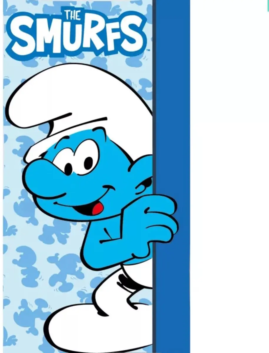 De Smurfen Strandlaken 70x140cm - Blauw - afbeelding 3 van 3