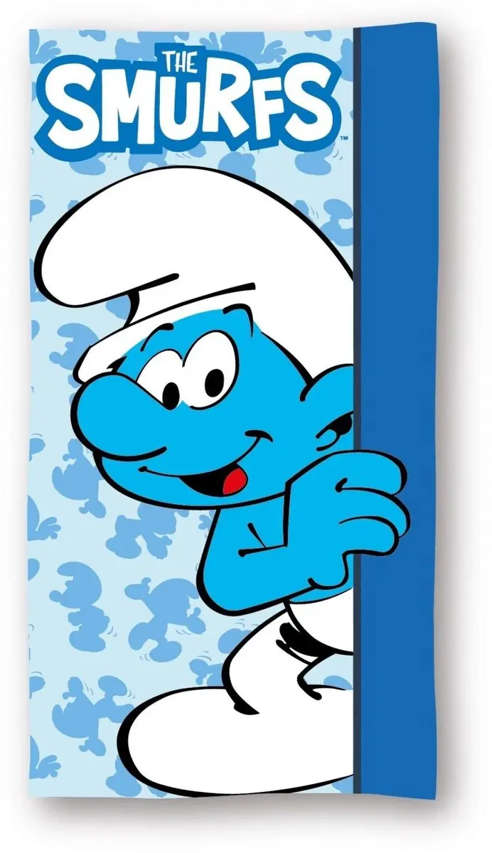 De Smurfen Strandlaken 70x140cm - Blauw - afbeelding 2 van 3
