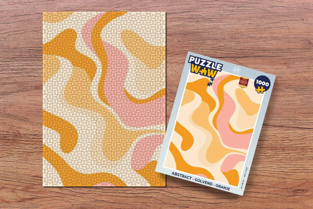 PuzzleWow Abstract Golvend Legpuzzel 1000 Stuks - Oranje