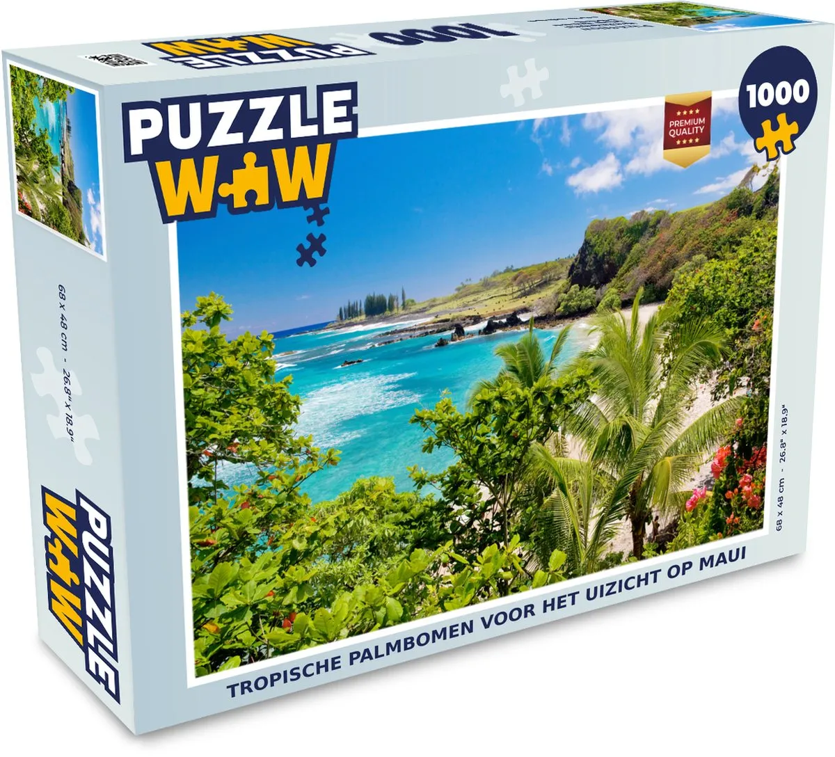 PuzzleWow Legpuzzel Tropische Palmbomen Maui 1000 Stuks - Multicolor