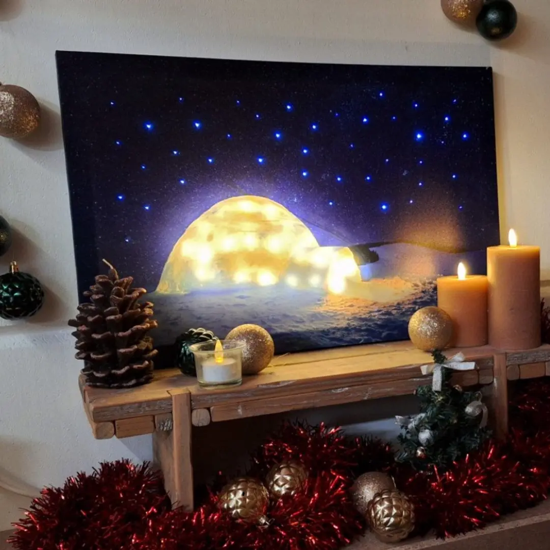 Anna's Collection Led Indoor Canvas 38x58cm Blauw - afbeelding 2 van 4