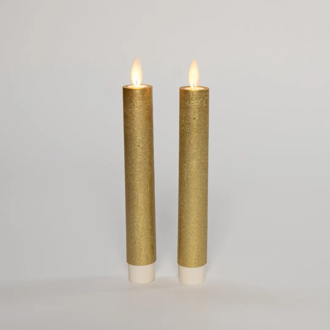 Anna's Collection LED Dinerkaarsen Goud 18cm - 2 Stuks - afbeelding 3 van 6