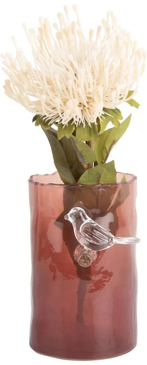 Present Time Bird On Branch Vaas - Rood - 9.5x15cm - afbeelding 2 van 4