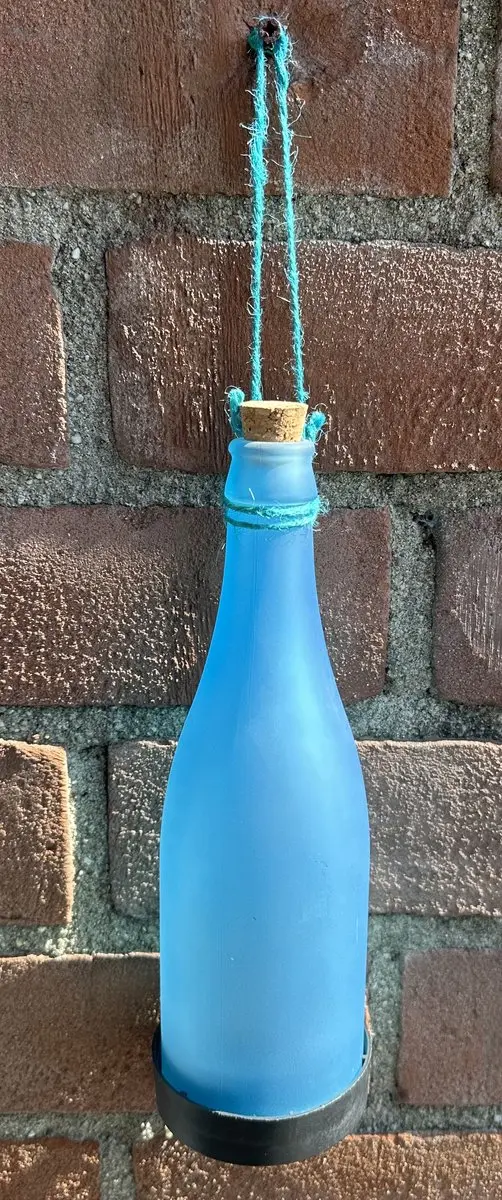 Glazen solarlamp fles in neon kleur