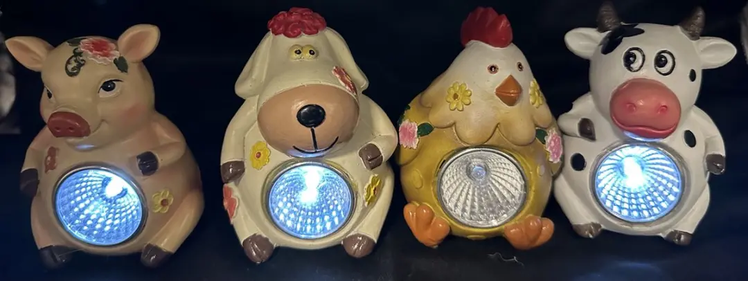 Polyresin solarlampen "Varken