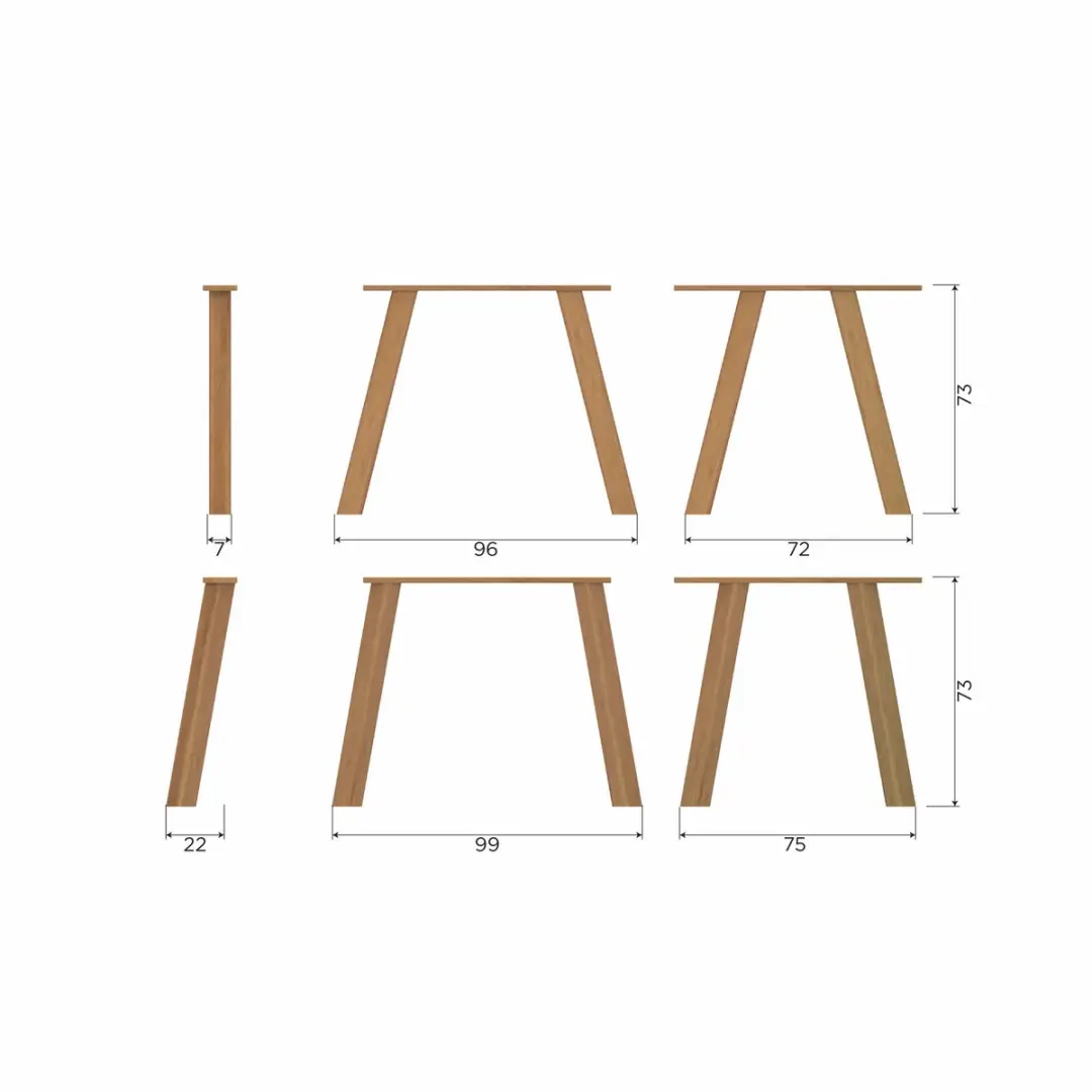 WOOOD Tablo Eettafel Deens Ovaal 220x100cm - Transparant - afbeelding 3 van 6