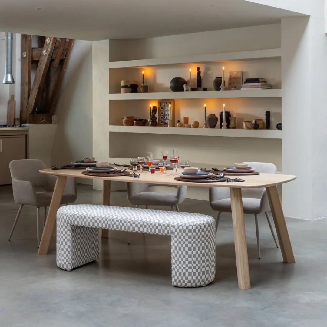WOOOD Tablo Eettafel Deens Ovaal 220x100cm - Transparant - afbeelding 4 van 6