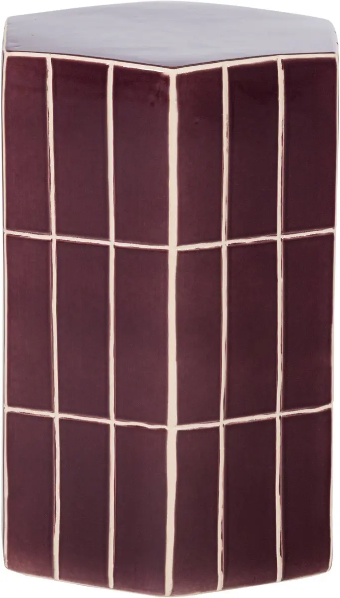 WOOOD Plu Bijzettafel Keramiek Paars 42x30x26 - afbeelding 2 van 6