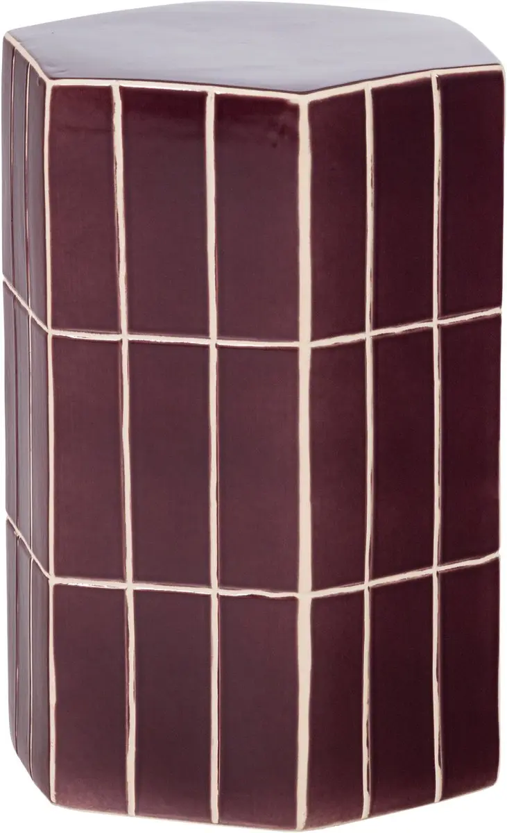 WOOOD Plu Bijzettafel Keramiek Paars 42x30x26