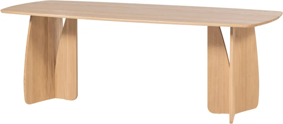 WOOOD Veere Eettafel - Massief Eikenhout - Naturel - 220 x 100