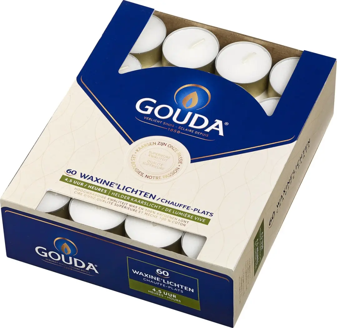 Gouda Waxinelicht Wit 60 Stuks