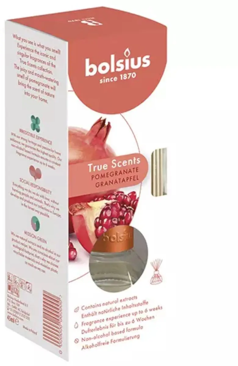 Bolsius True Scents Pomegranate Geurstokjes 45ml - afbeelding 3 van 6