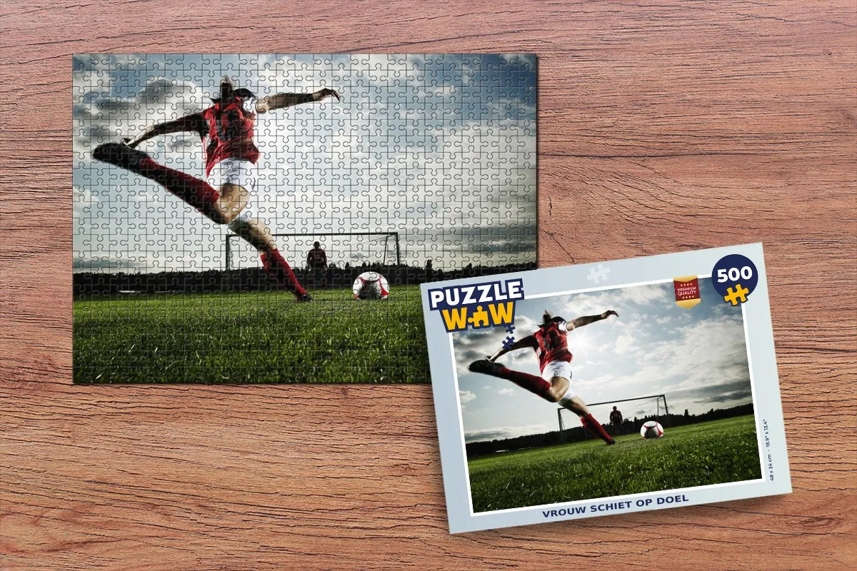 PuzzleWow Legpuzzel Vrouw Schiet Op Doel 500 Stuks - Multicolor