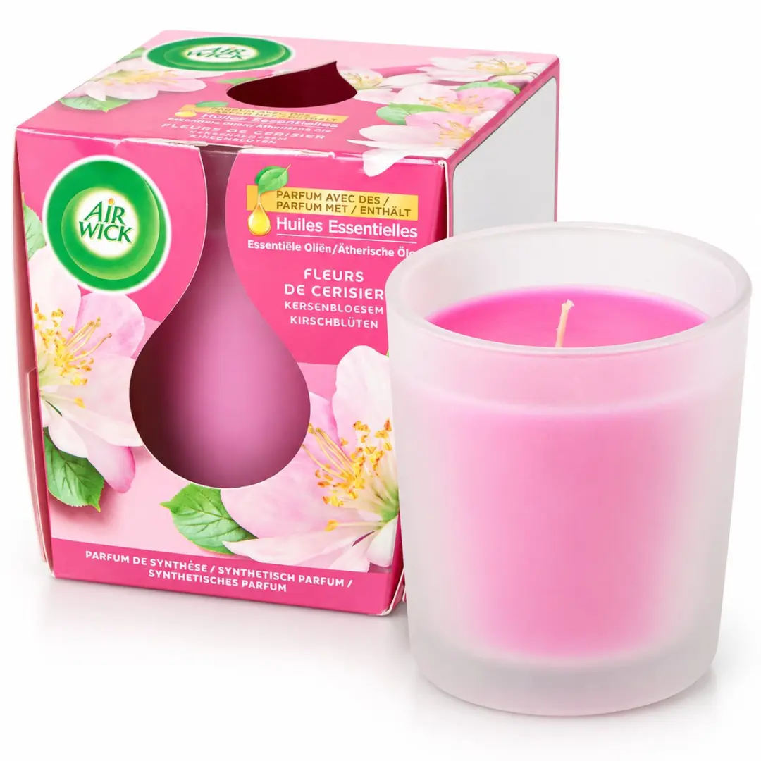 Air Wick Essential Oils Geurkaars Kersenbloesem 105 g