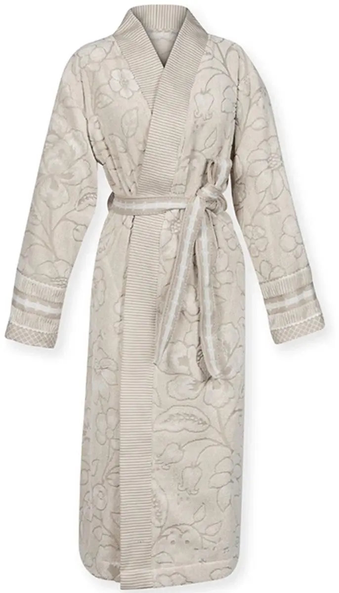 Pip Studio Jasmin Jacquard Badjas Zand-Maat: XXL