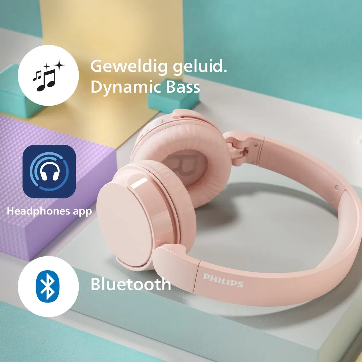 Philips 4000 Series TAH4209PK/00 Draadloze Hoofdband Hoofdtelefoon - Roze - afbeelding 6 van 6