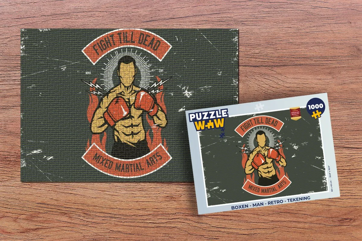 PuzzleWow Retro Legpuzzel 1000 Stuks - Multicolor