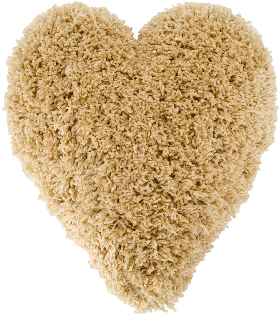 Zusss Cushion Fluffy Heartshaped 100% Katoen Beige