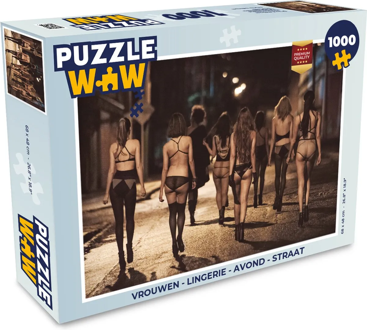 PuzzleWow Lingerie Avond Straat Legpuzzel 1000 Stuks