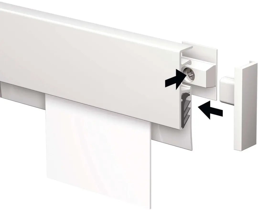 MAUL MAULgrip Wandlijst Aluminium 100.5x5.1cm Wit - afbeelding 4 van 6