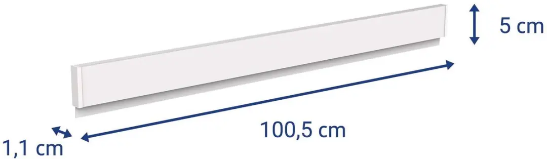 MAUL MAULgrip Wandlijst Aluminium 100.5x5.1cm Wit - afbeelding 2 van 6