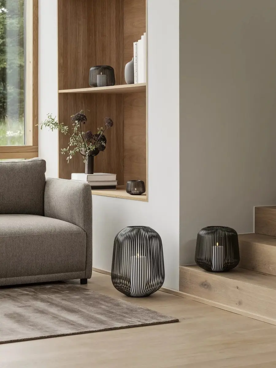 Blomus Lito Lantaarn Steel Grey - Ø33cm - afbeelding 3 van 6