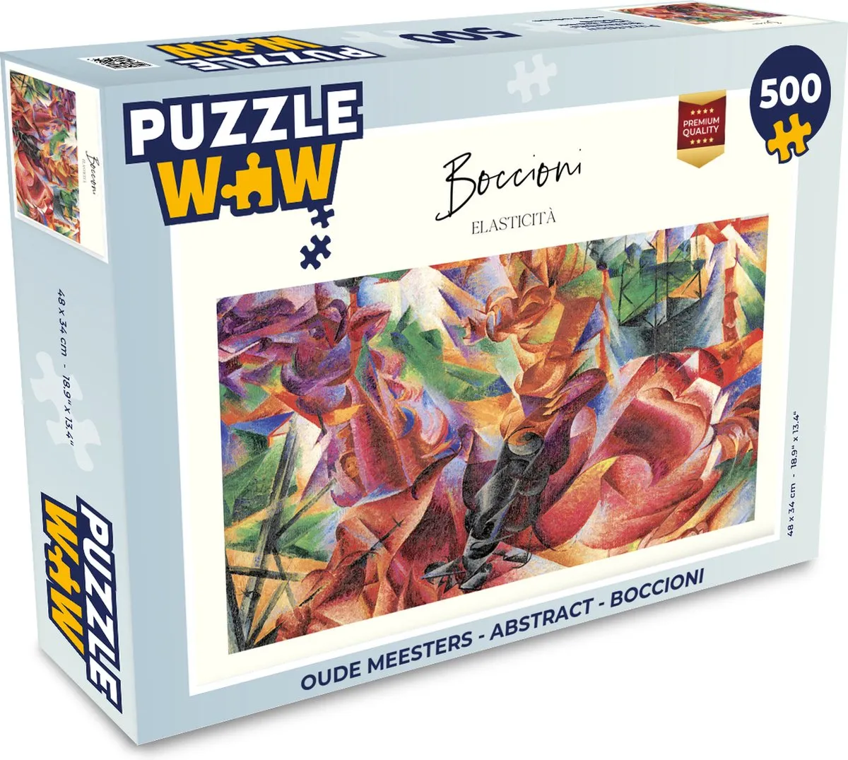 PuzzleWow Oude Meesters Boccioni Legpuzzel 500 Stuks - Multicolor