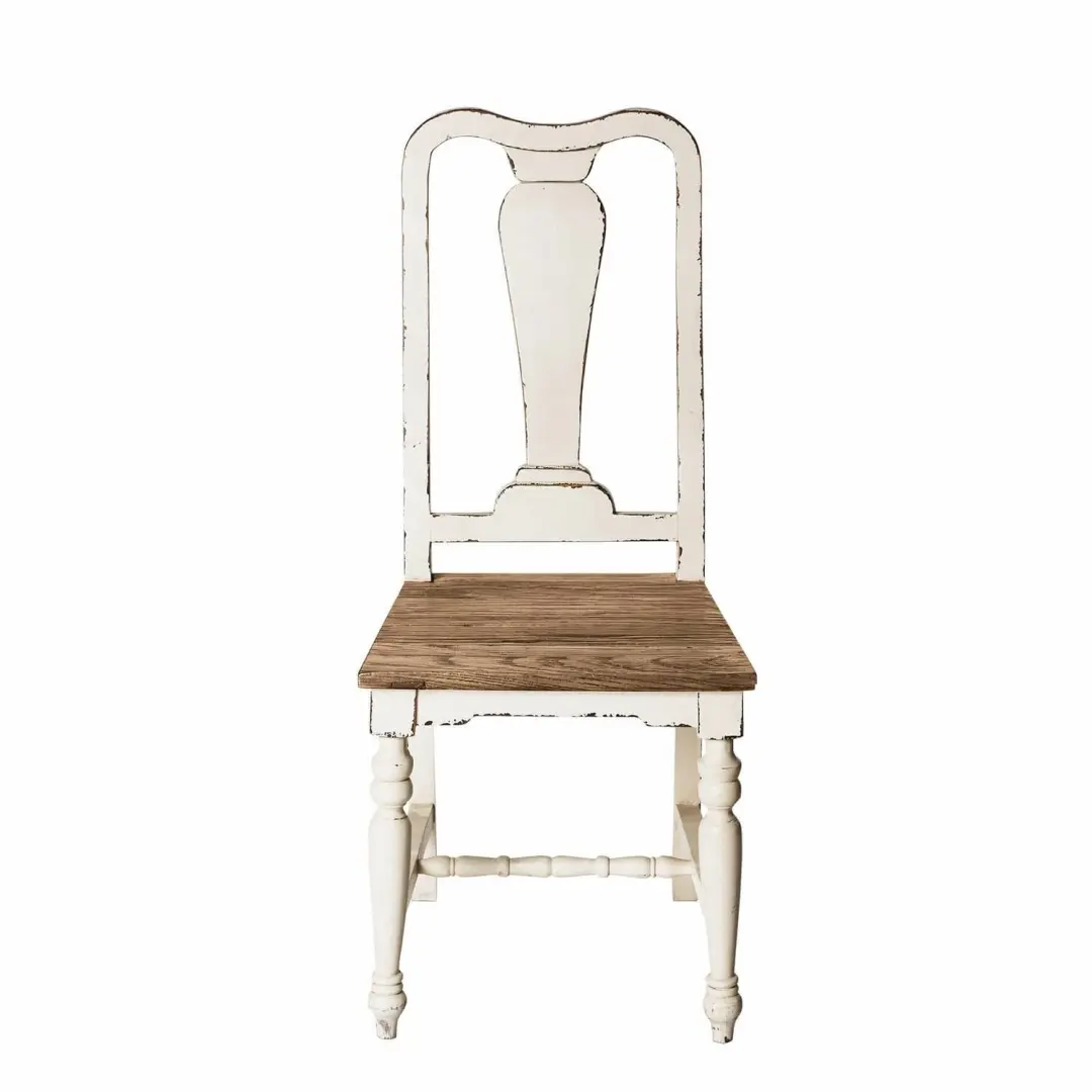 Loberon Harold Stoelen - Set van 2 - Wit/Bruin - afbeelding 3 van 6
