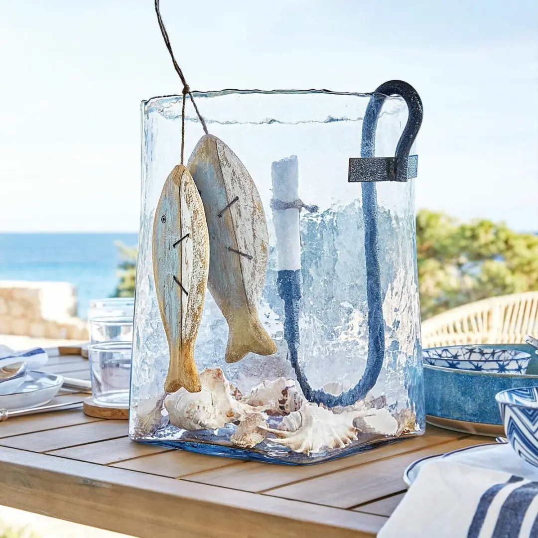 Loberon Windlicht Arcene - Ø26cm Heldere Glas - afbeelding 4 van 6