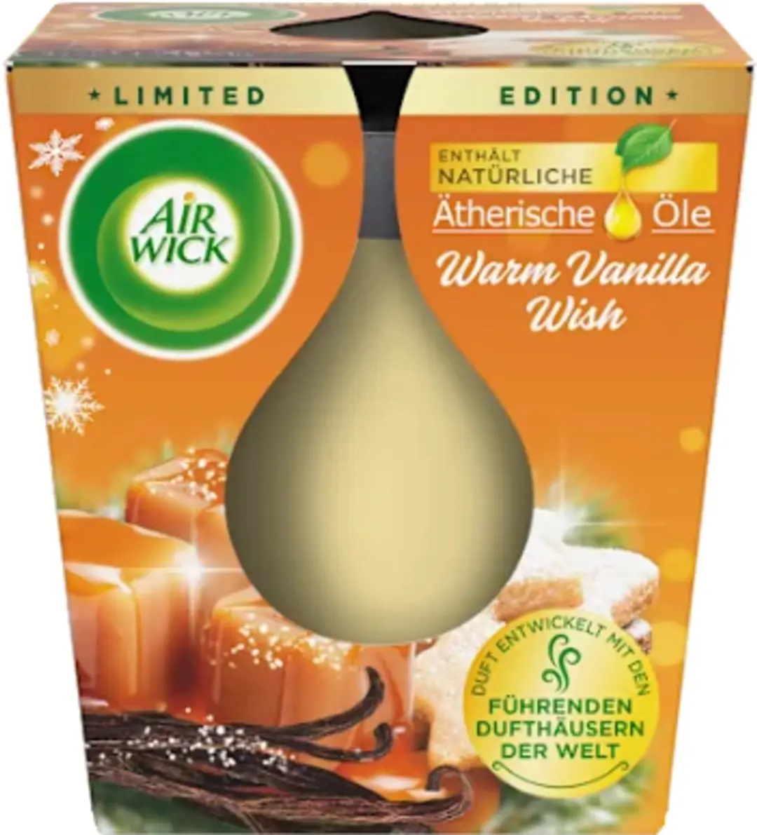 Winter Geurkaars in Glas Vanilla Wish