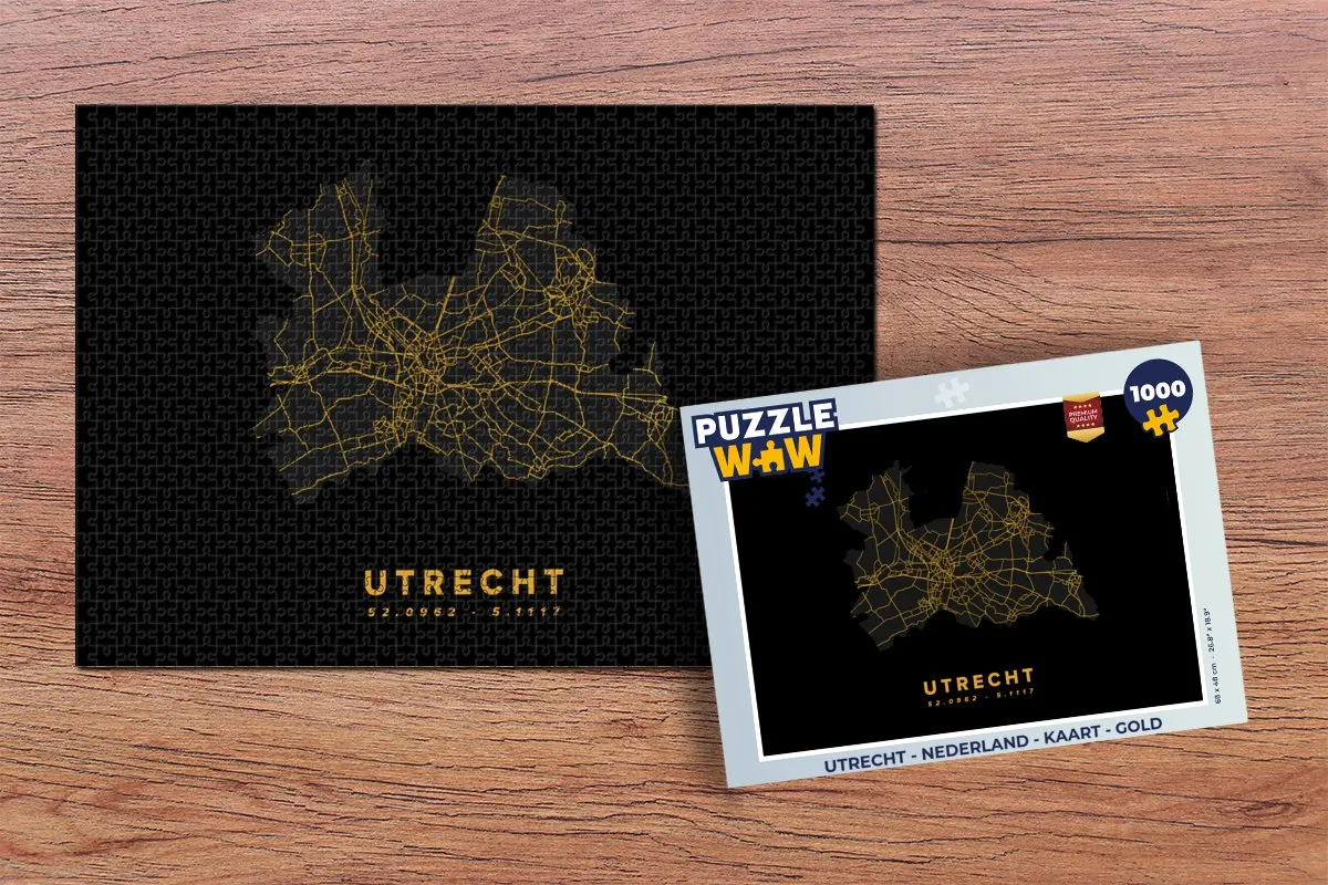 PuzzleWow Utrecht Legpuzzel 1000 Stuks - Multicolor